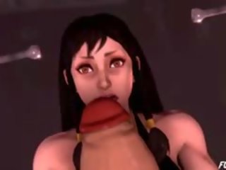 Chun-Li and Mika futa blowjob and fuck comp