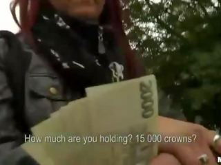 Attractive צ'כית חברה terry מְנוּתָח ל מזומנים