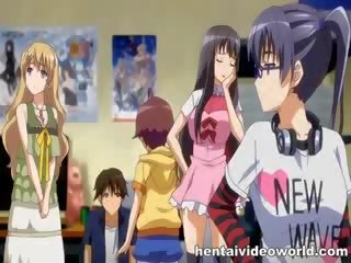 Hentai buio dai capelli in tetta lavoro hentai sporco clip